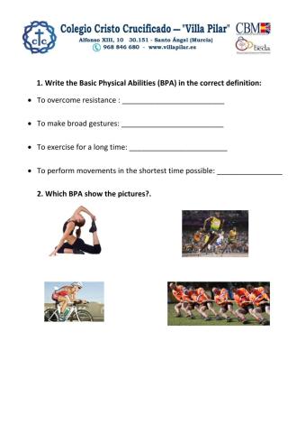 Basic physical abilities 6ºA