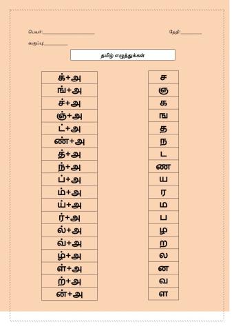 தமிழ் எழுத்துகள்