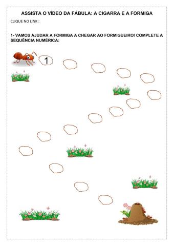 Fábula A cigarra e a formiga