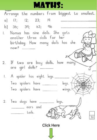 WEEK 32: TUESDAY: Mental Maths