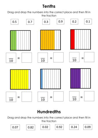 Decimals Tenths and Hundredths