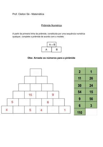 Pirâmide Numérica