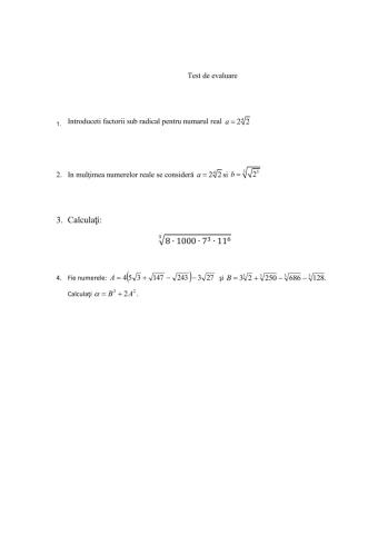 Test de incercare la clasa