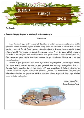 Türkçe gpç 3