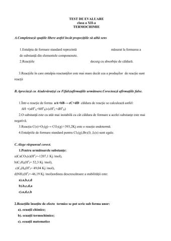 Termochimie