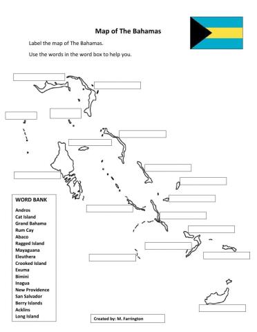 Map of the bahamas