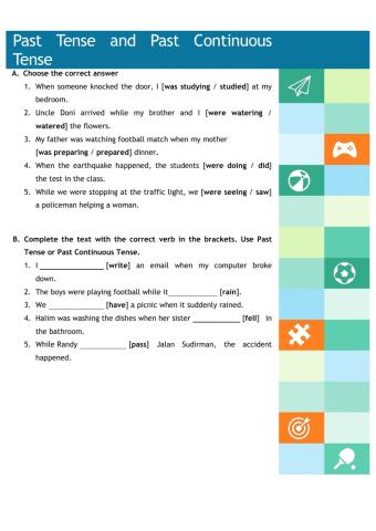 Past Tense and Past Continuous Tense