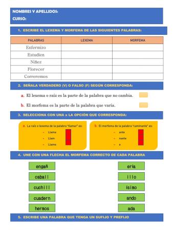 Lexemas y morfemas