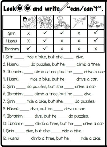 4.3. Cartoon Characters - Action Verbs & Can - Can't