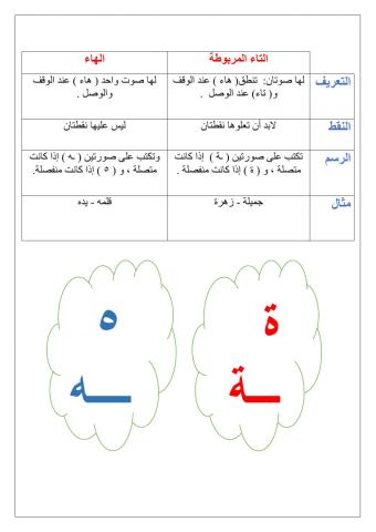 التاء المربوطه