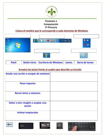 Teclas y escritorio de windows