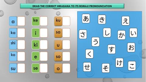 Hiragana (A,KA,SA)