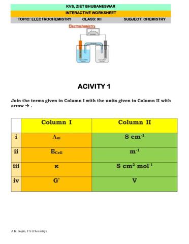 Electrochemistry