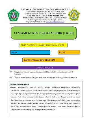 KERAJAAN ISLAM DI NUSANTARA