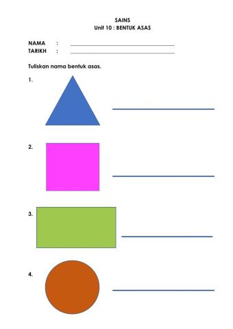 SAINS TAHUN 1 - Bentuk Asas