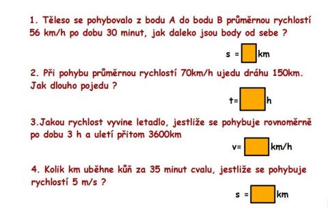 02draha rychlost cas