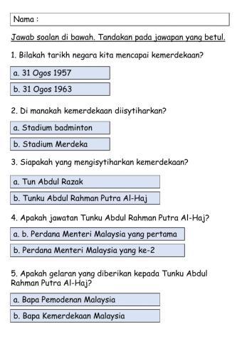 PSSAS Tahun 4 - Kenali Malaysia