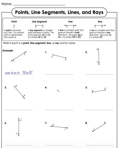 Lines, points segments