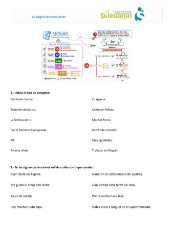 Sintaxis y procedimientos de formación de palabras