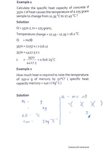 Specific heat capacity