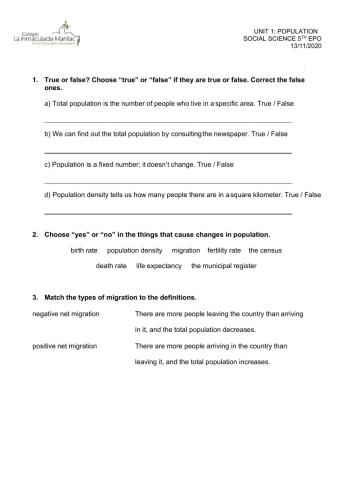 Unit 1 Social Science Assessment 5 EPO