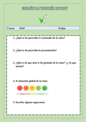 Evaluación tutoría SECUNDARIA