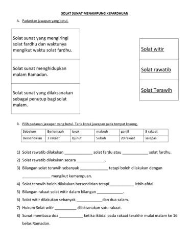 Solat sunat menampung kefarduan