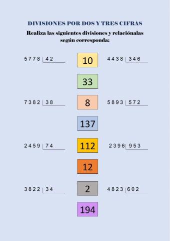 División por dos y tres cifras