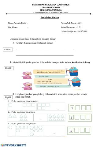 Penilaian Harian T4 ST2