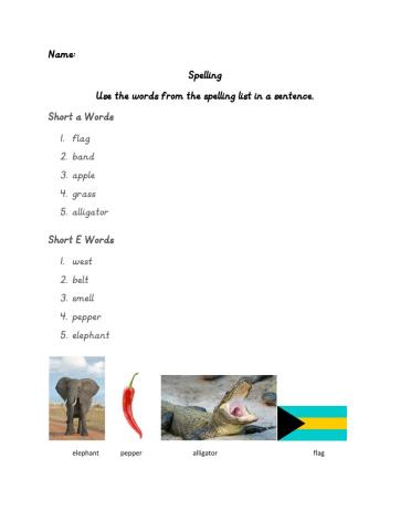 Short Vowels