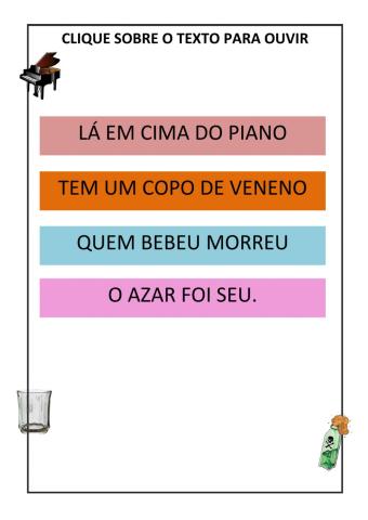 Parlenda - lá em cima do piano