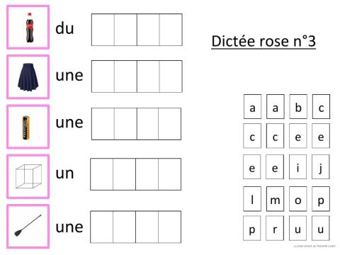 Dictée rose 3