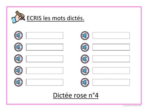 Dictée rose 4