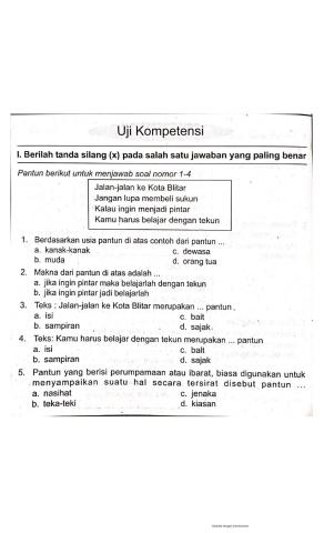 Uji kompetensi K5T4S1Bindo