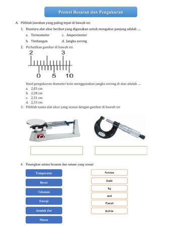 Pretest Besaran dan Pengukuran