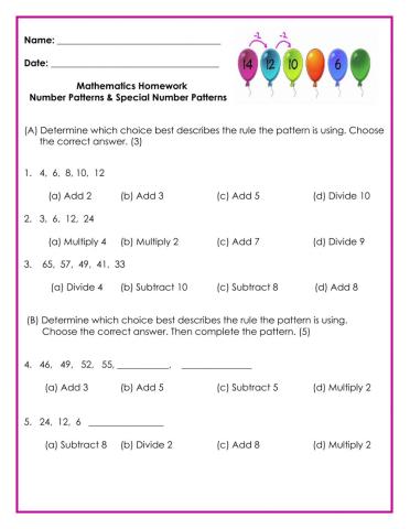 Patterns Homework