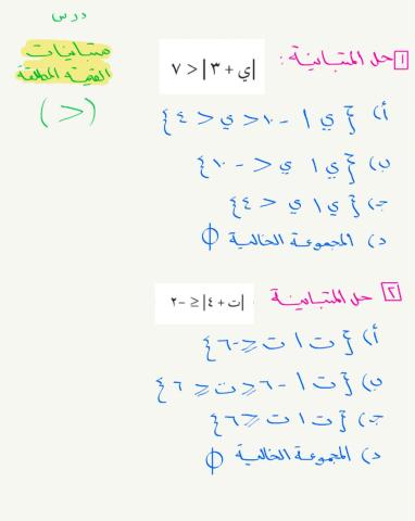 متباينات القيمة المطلقة