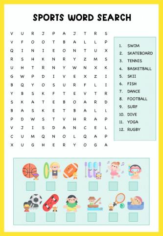 Sports word search