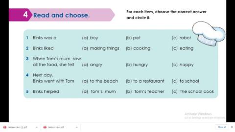 Comprehension questions