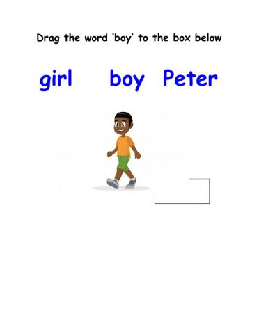 Sight word boy