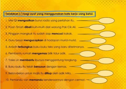 Kata Kerja aktif transitif dan tak transitif