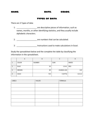 Know your data (excel)