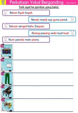 Perkataan vokal berganding - ayat mudah 2