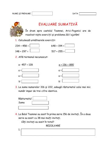 Evaluare  sumativă