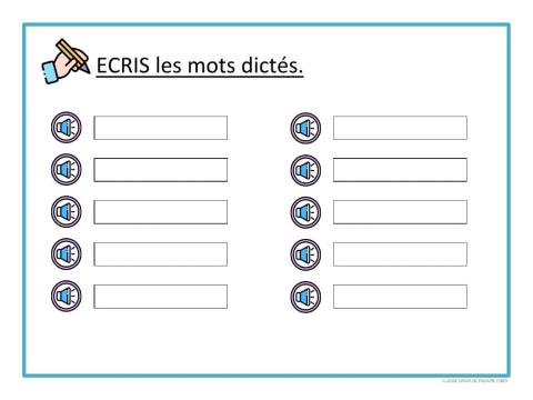 Dictée bleue 6