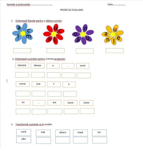 Proba evaluare a-l