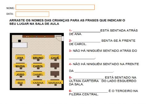 Localização na sala de aula