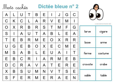 Dictée bleue 1