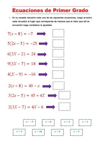 Ecuaciones con propiedad Distributiva