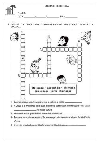 Chegada dos imigrantes no Brasil